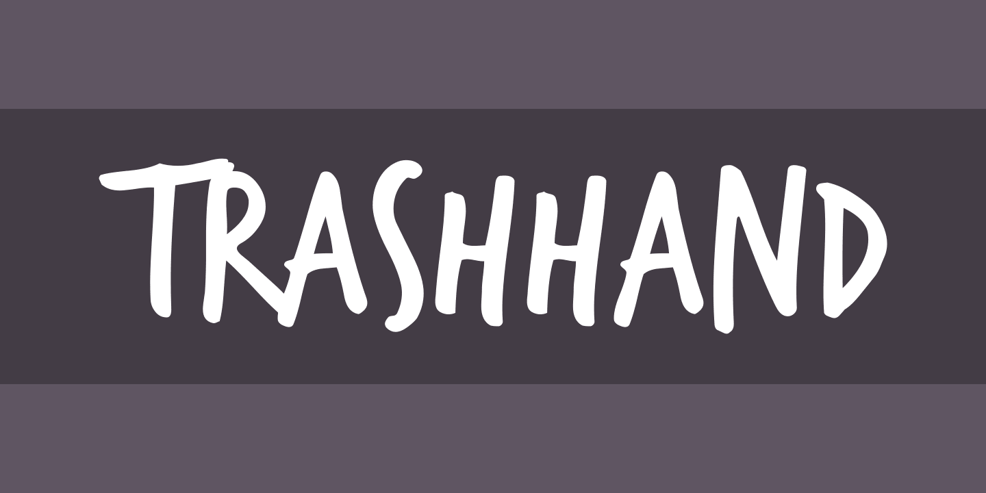 Schriftart TrashHand